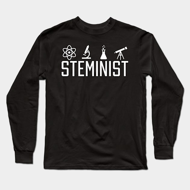 STEMINIST - Funny Science Joke Long Sleeve T-Shirt by ScienceCorner